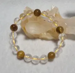 天然 ルチル とクリスタルの ブレスレット