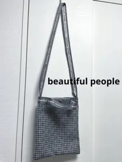 美品beautiful people ビューティフルピープル　ショルダー　グレーのサムネイル