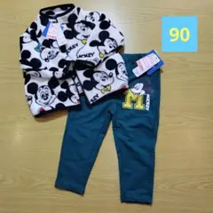 しまむら　ディズニー　ミッキー　90　ジャケット　ボトムス　セット