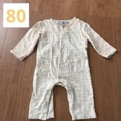 ロンパース　80サイズ　サロペット風　チェック
