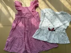 Ｈ＆Ｍ☆ピンクワンピース★ブランシェスハート柄Tシャツ♢２枚セットのサムネイル