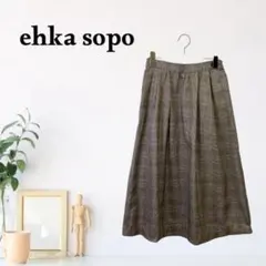 zC2434【FREE】ehka sopo ロングスカート チェック柄