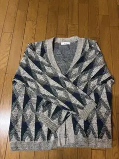 INHERIT 幾何学模様 ニットカーディガンのサムネイル