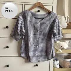 SALE》ほぼ未使用 GU ブラウス トップス パープル Sサイズ レディース