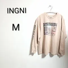 S817 イング INGNI M グラフィックプリント 長袖Tシャツ トレーナー