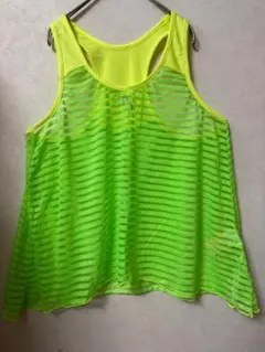 #4771 【R-LONDON Mサイズ ネオンイエロー シアータンクトップ】