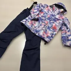 cosby スキーウェア 青/雪の結晶140サイズ コスビー cosby ジュニア スキーウェア 上下セット 130 140 150