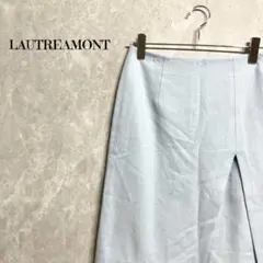 a0241【ロートレアモン】タイトスカート M ライトブルー スリット