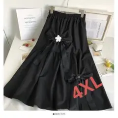 レディース Aラインスカート 大きいサイズ ウエストゴム 春秋 LKGA036