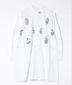 長袖　刺繍ロングシャツ　スーパーハッカ　美品のサムネイル