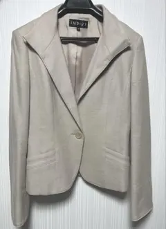 INDIVI ベージュ テーラードジャケット