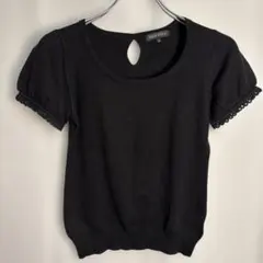 MISCH MASCH 半袖ニット レース　ブラック 38サイズ　美品のサムネイル