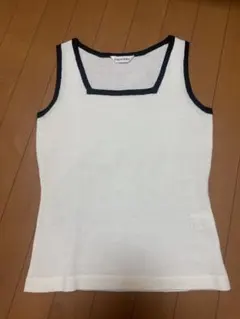 【試着のみ】Caparanka スクエアネック ニットベスト Mサイズ