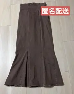 ココディール 配色ステッチハイウエストマーメイドスカート