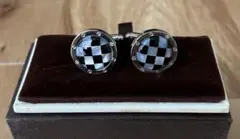 カフスボタン　カフリンクス　丸型　箱あり