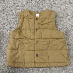 ブラウン キルティングダウンベスト 90cm