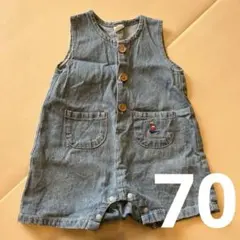 【美品】cottoli 袖なしロンパース　70