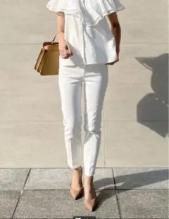 【美品】JENNE センタープレス　ストレートパンツ Lサイズ