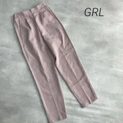 GRL 그레일 봄 벚꽃 색 창백한 핑크 슬랙스 S 웨스트 고무 아름다운 다리