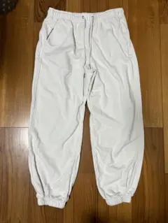 GU ホワイト ジョガーパンツ コットン100% XLサイズ