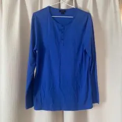 COS コス ヘンリーネック ロングスリーブ カットソー ブルーのサムネイル