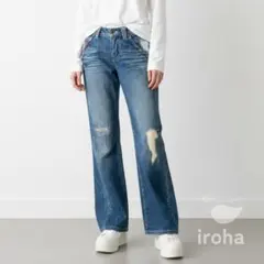 YANUK　ヴィンテージ加工　デニムパンツ　セミフレア　USA製　27