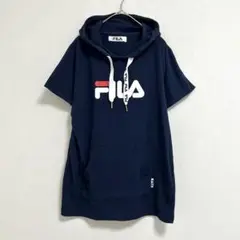 フィラ FILA ロゴプリント 半袖 パーカー 【L】 ネイビー カットソー