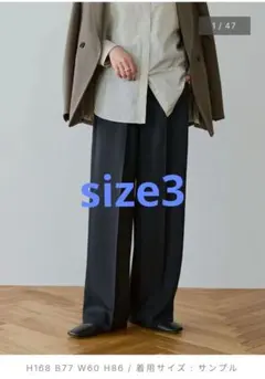 【crewre】フリーウエストベルテッドパンツ size3 ink black