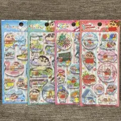 ⑥ クレヨンしんちゃん　シャカシャカウォーターシール ステッカー　4枚セット