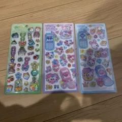 平成はっぴーフォンシールフワフワらびちゃん＆まじかるみゅーちゃんぷくきらの3種類