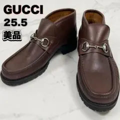 美品 GUCCI ホースビット チャッカブーツ ブラウン 40 1/2 E