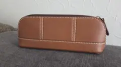 しーさーOCTFOLDペンケースオクトフォールドエンボスレザーブラウン