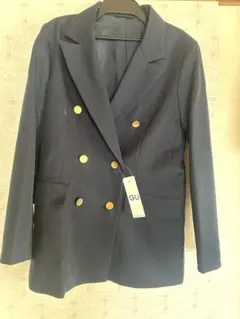 GU ダブルブレストブレザー　Mサイズ　ネイビー　　タグ付き