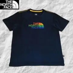 ノースフェイス THE NORTH FACE レインボーロゴTシャツ 黒 Mのサムネイル