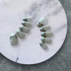 ネイルチップ ～大理石フレンチ～