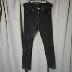 ZARAダークブラックスキニーデニムパンツ40