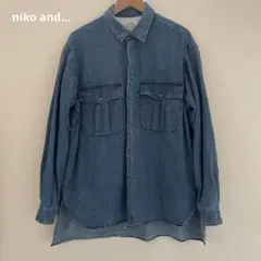 ニコアンド　デニムシャツ 長袖　Lサイズ