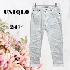 UNIQLO【24㌅】スリムボーイフレンドジーンズ♡ホワイト
