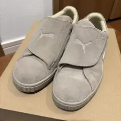 PUMA スエード グレー スリッポン　24.5cm