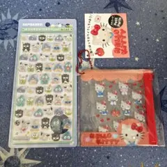 サンリオ　ボンボンドロップシールミニ　はぴだんぶい　プチパーツ　ハローキティ