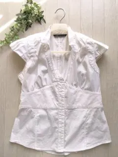 ☆ZARA WOMAN レディース トップス ブラウス デザインシャツ　Lサイズ