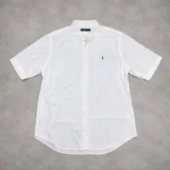 Ralph Lauren 半袖シャツ ポニー刺繍 ホワイト 現行タグ
