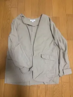 niko and ... ノーカラージャケット ベージュ