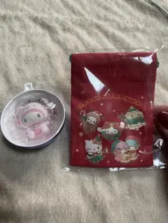 シークレットオーナメントマスコットマイメロ&非売品サンリオメリクリミニ巾着