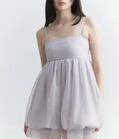 eimy istoire シアーバルーンミニワンピース ピンク