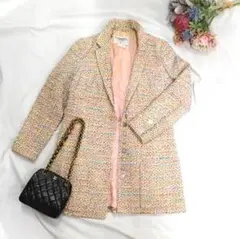 CHANEL シャネル　ツイード　コート　96P ピンク　ヴィンテージのサムネイル