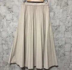 【NATURAL BEAUTY BASIC】フェイクレザー プリーツスカート S