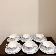 Noritake 青いぶどう柄　コーヒーカップセット　6客