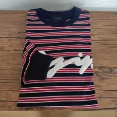 yipyip(イップイップ) ボーダーロゴロングスリーブTシャツ ネイビー Lのサムネイル