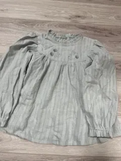 petit main ミッキー ミニー 刺繍 長袖ブラウス 130cm